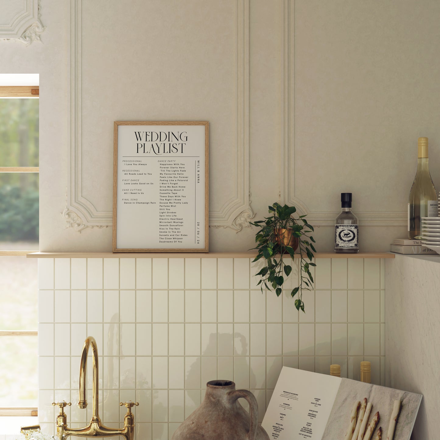 Wedding Playlist Custom Song List Print