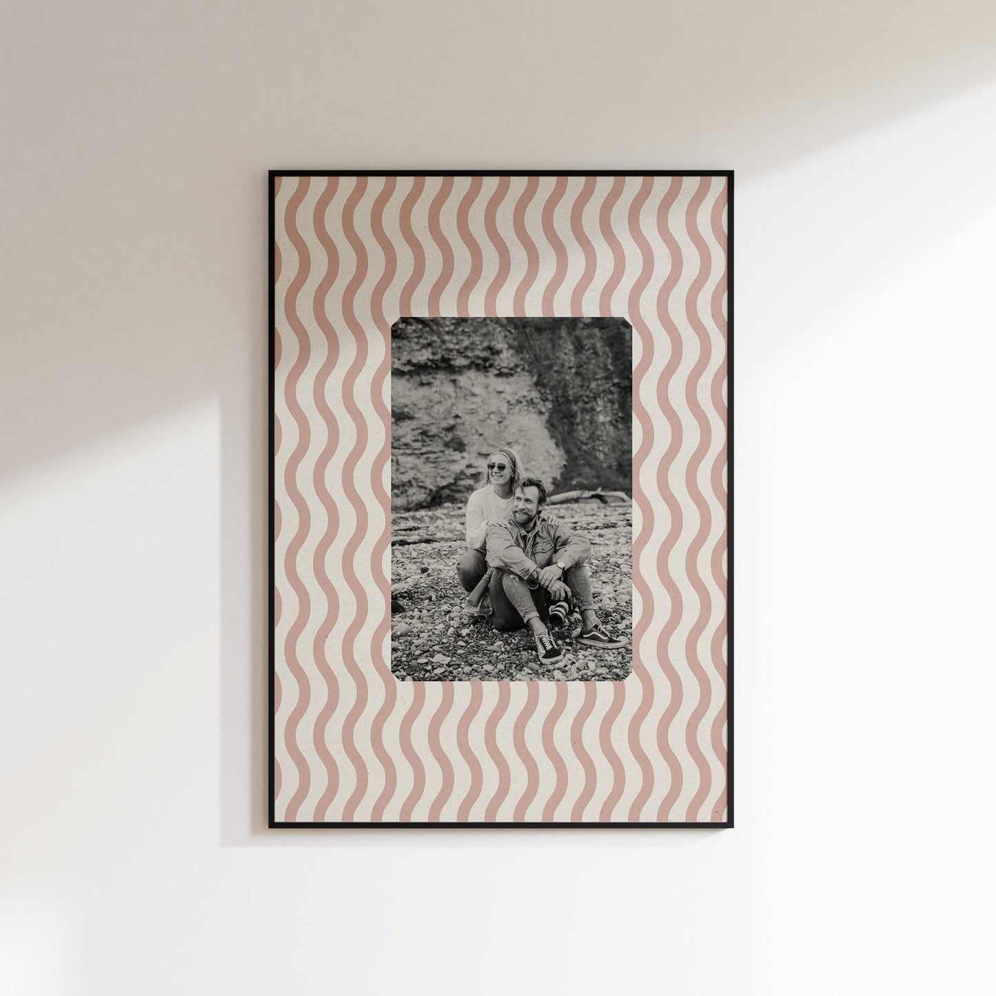 Fabric Inspired Wave Photo Print Square