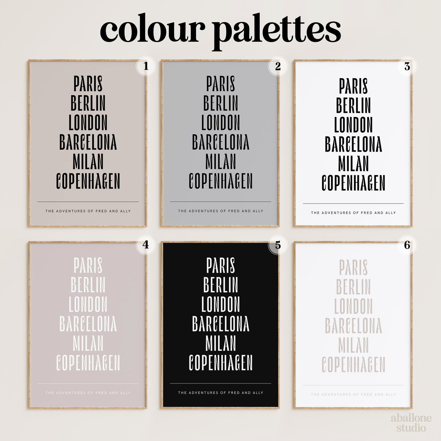 Multiple Locations Travel Print