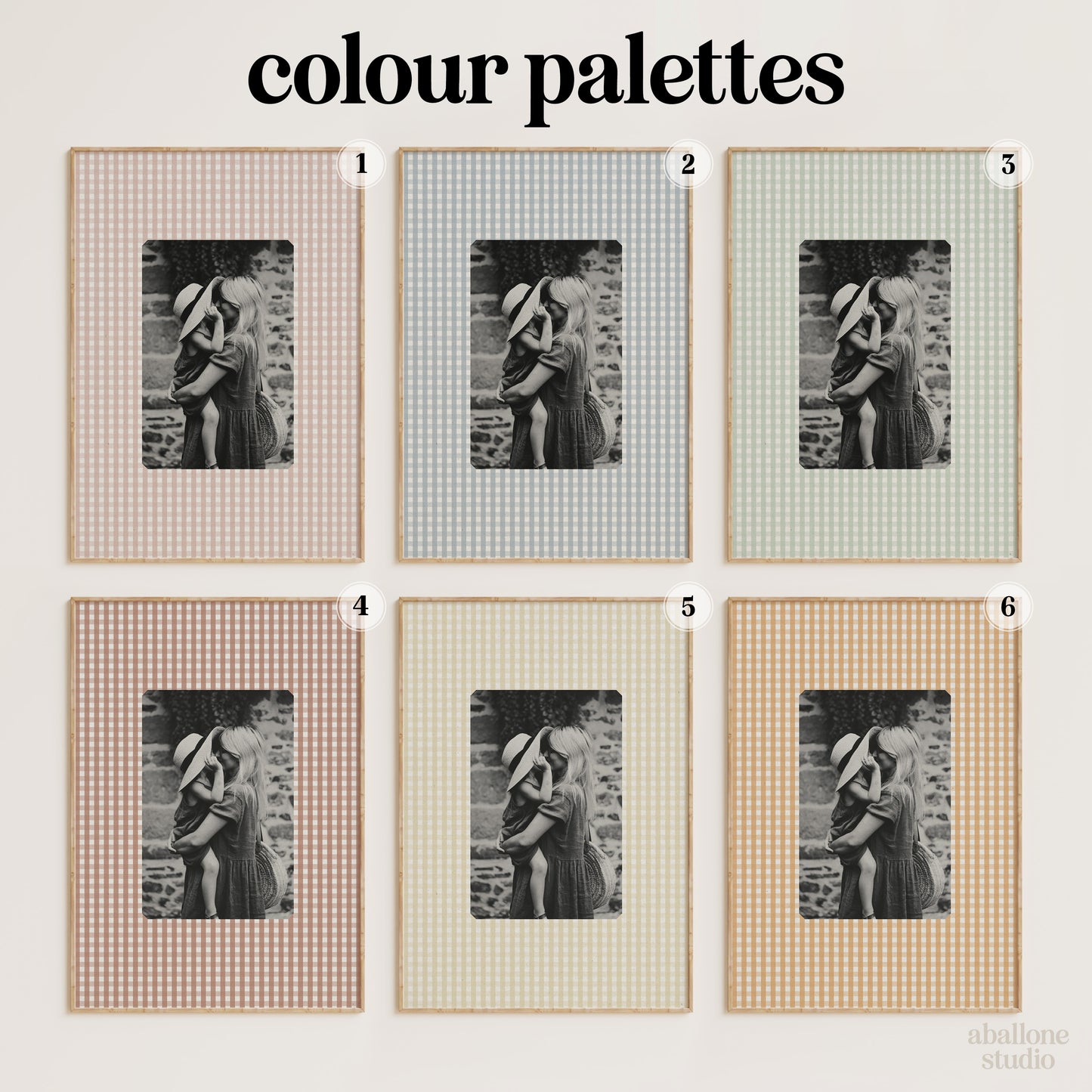Fabric Inspired Gingham Photo Print Square