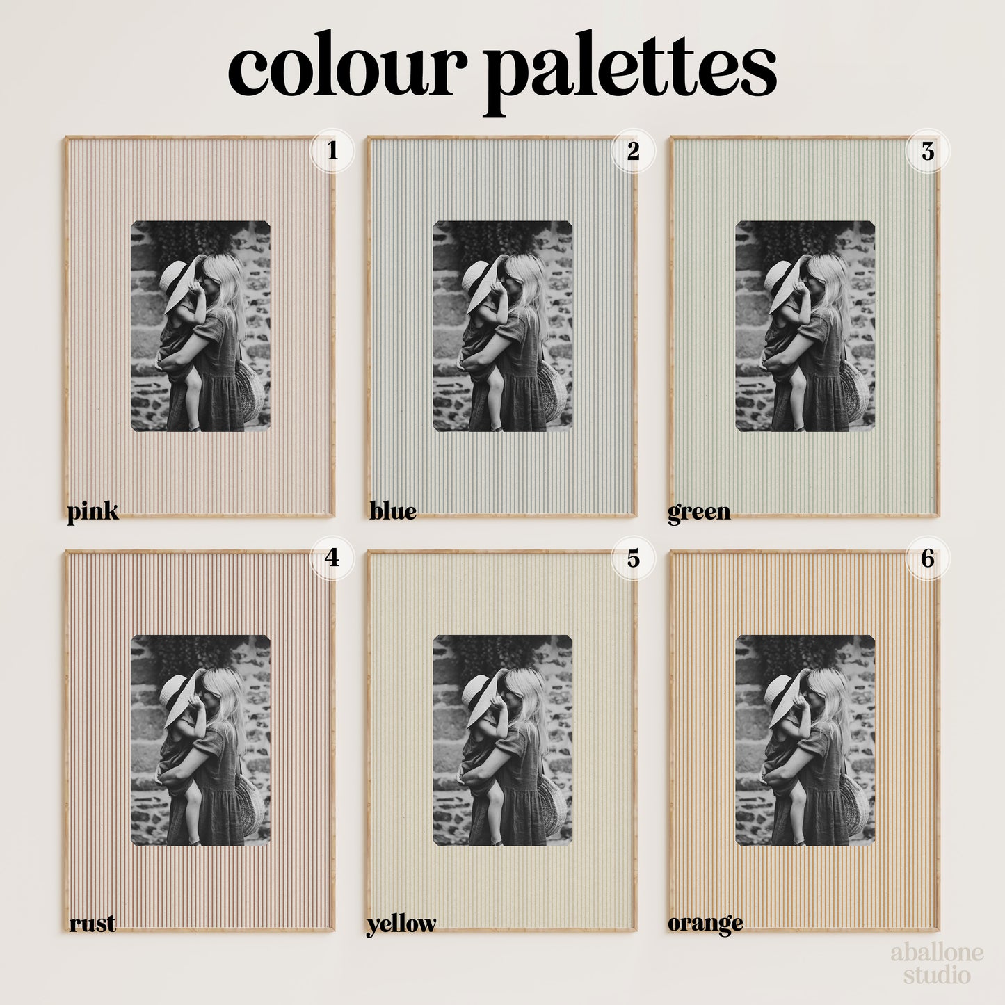 Fabric Inspired Striped Photo Print Square