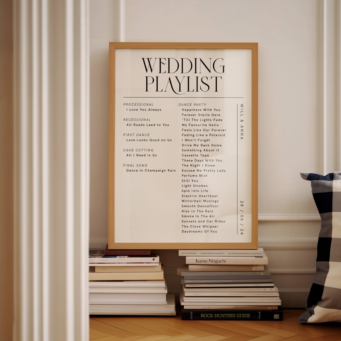 Wedding Playlist Custom Song List Print