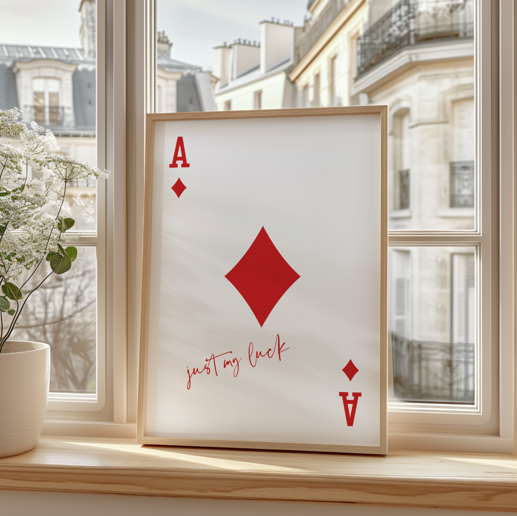 Personalised Diamond Playing Card Print