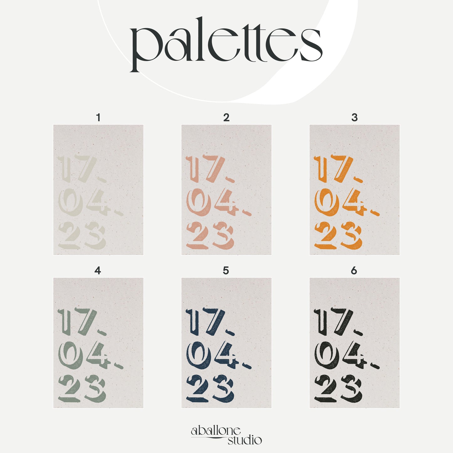 Textured Silhouette Date Card A5