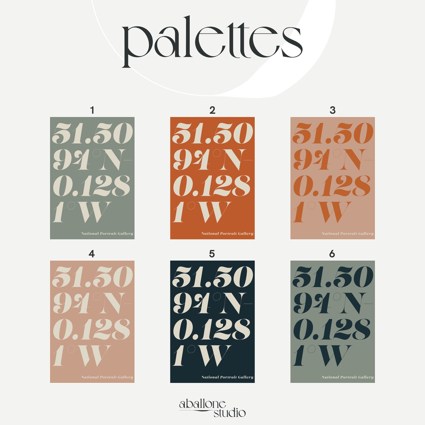 Retro Coordinates Card A5