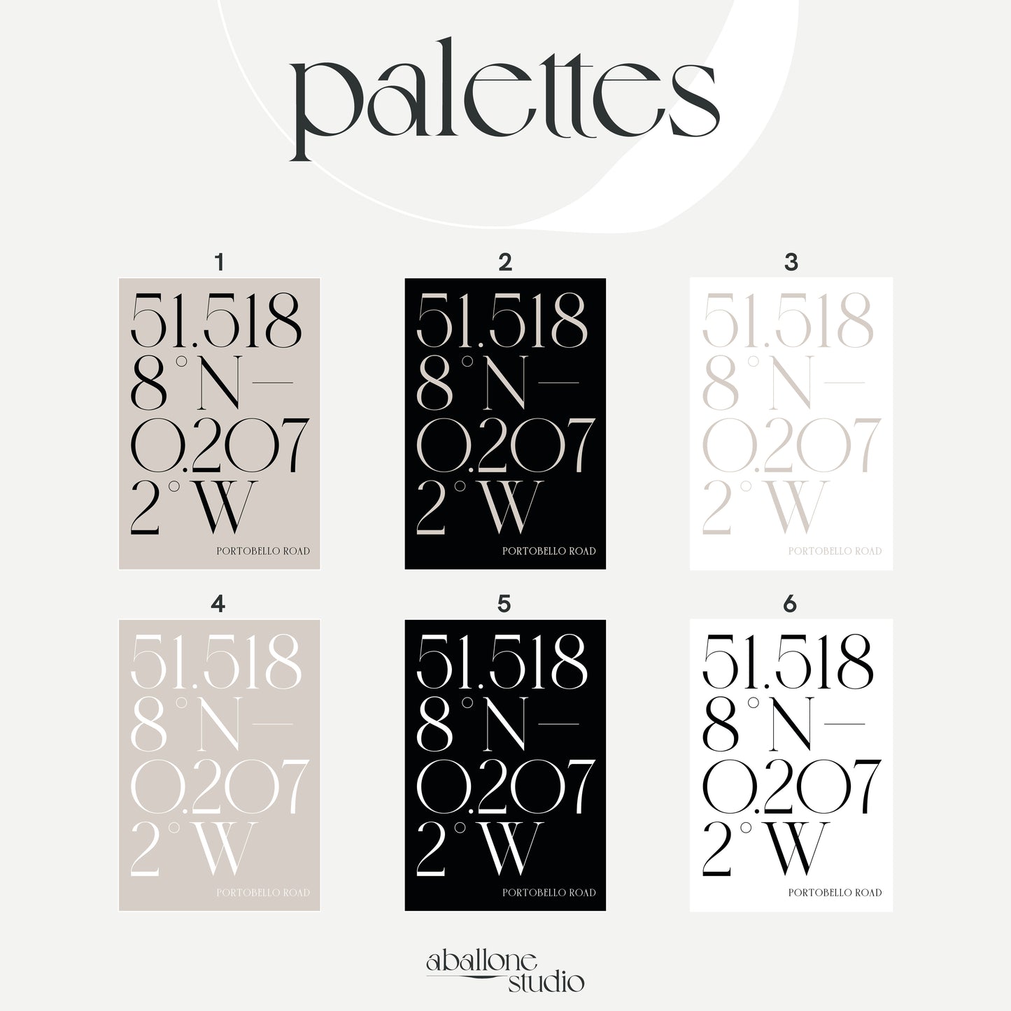 Deco Coordinates Card
