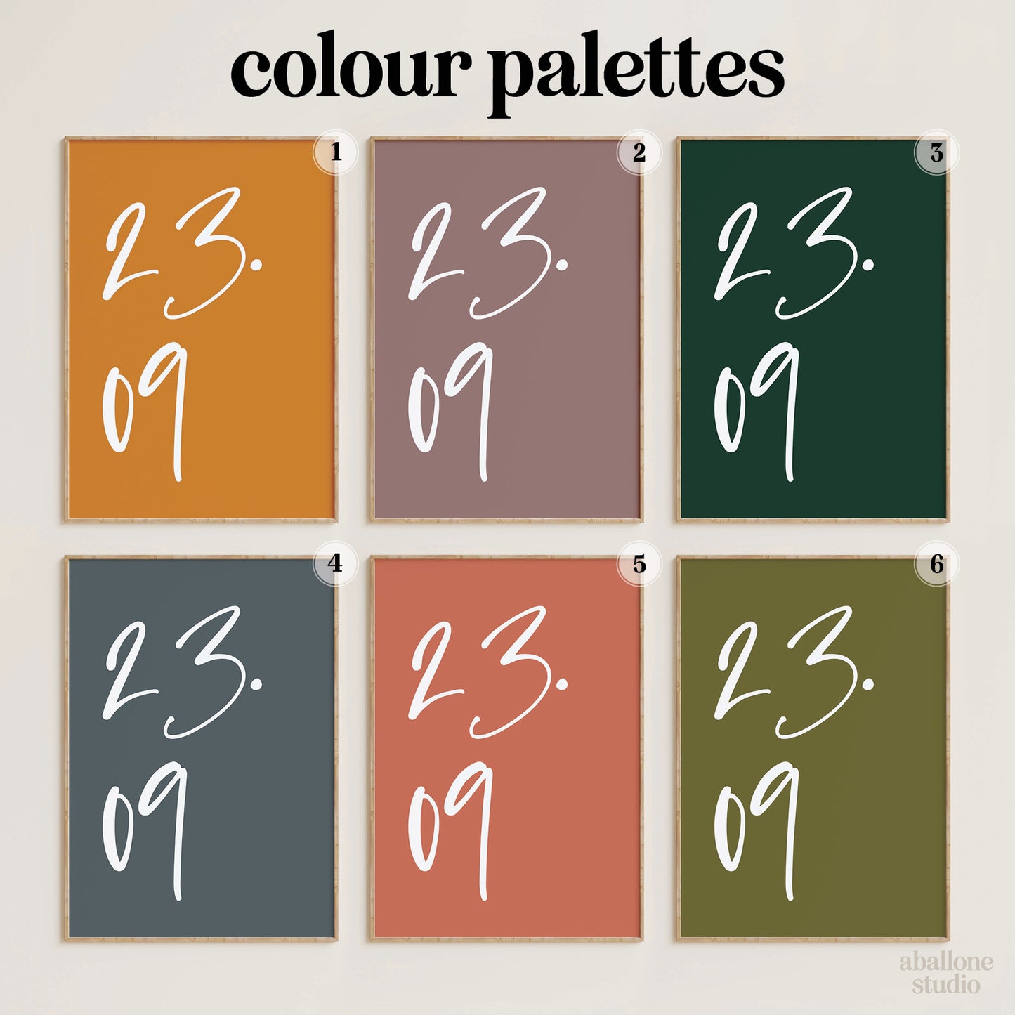 Script Date Print in Bold Colour
