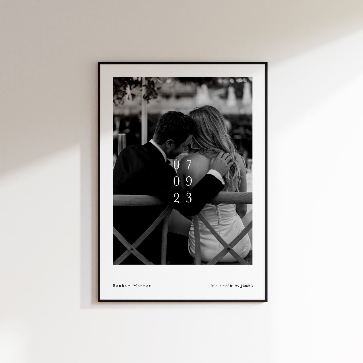 Custom Wedding Date Photo Print