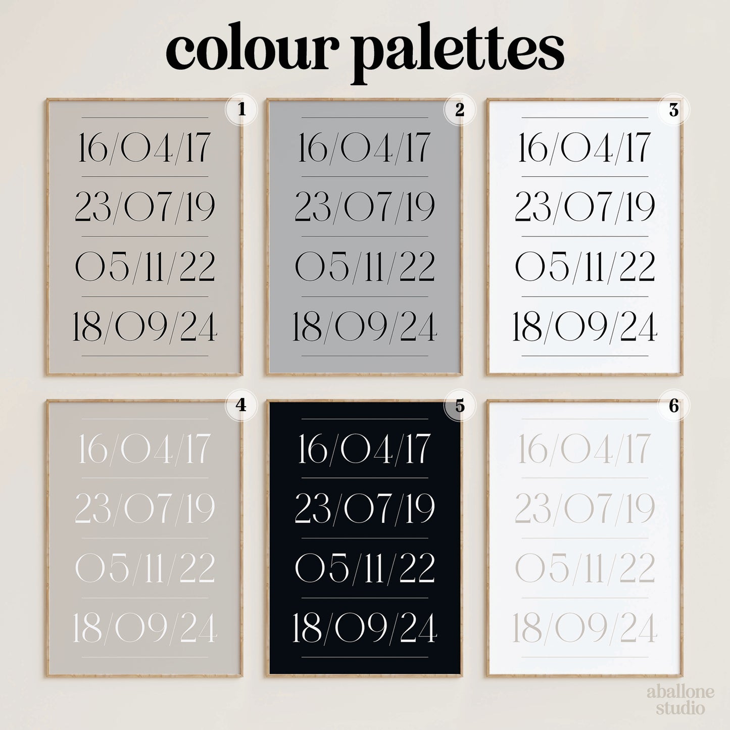 Deco Four Dates Print