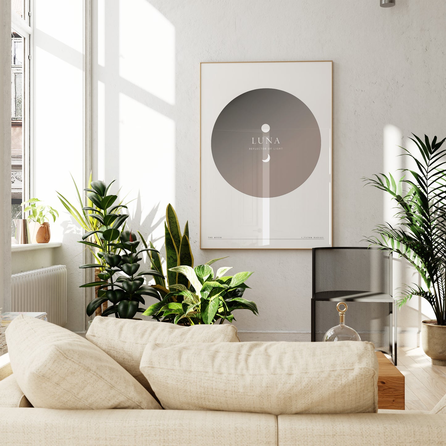 Moon Gradient Planet Print