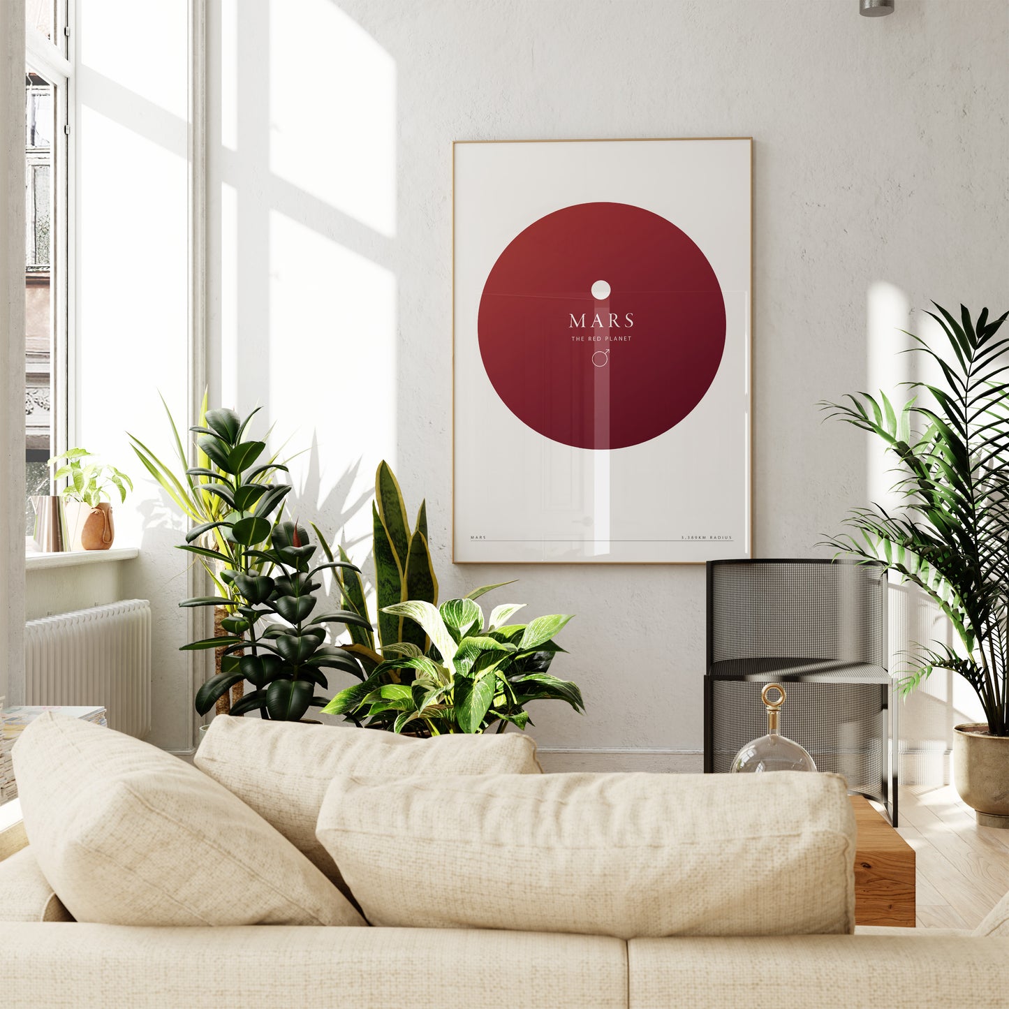 Mars Gradient Planet Print