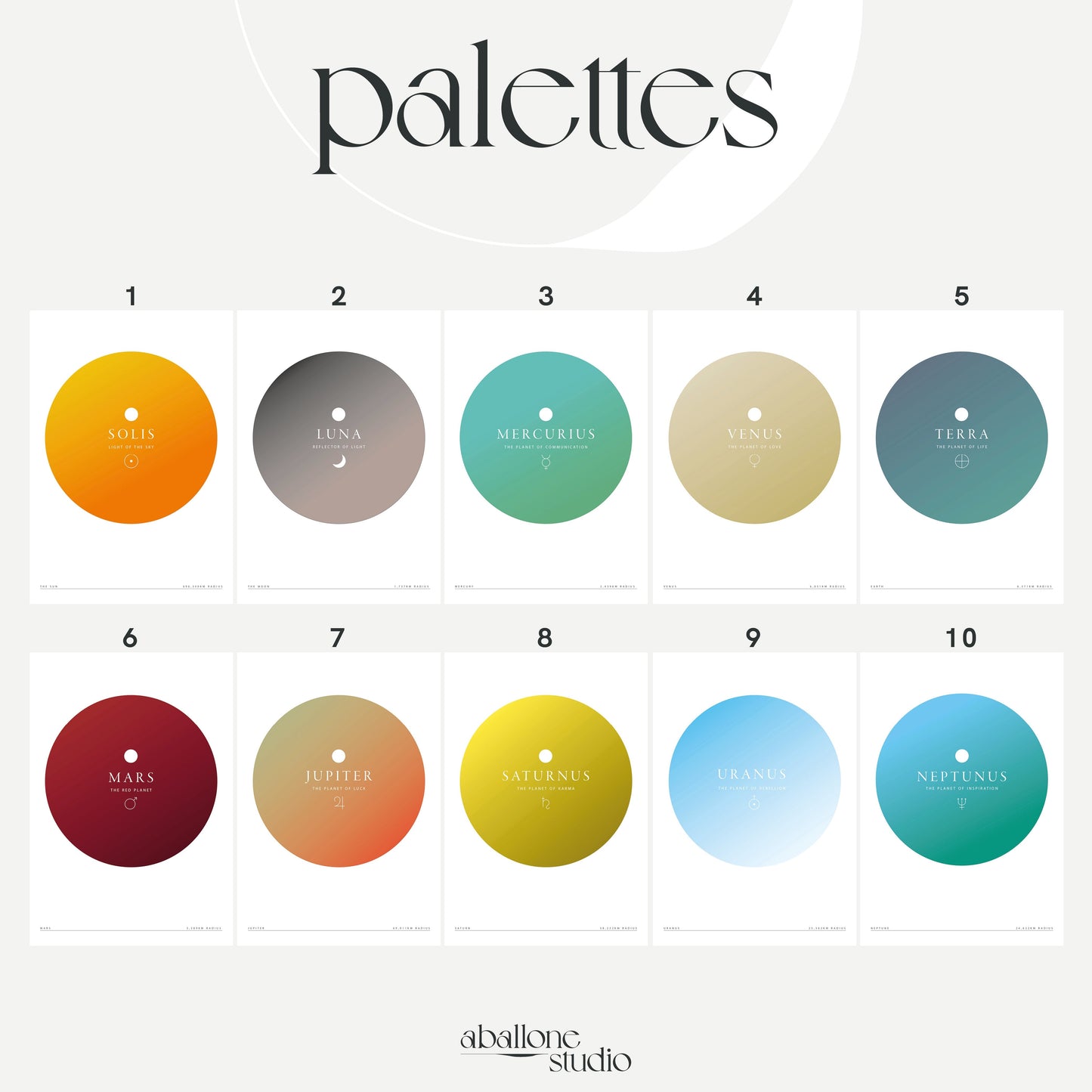 Neptune Gradient Planet Print