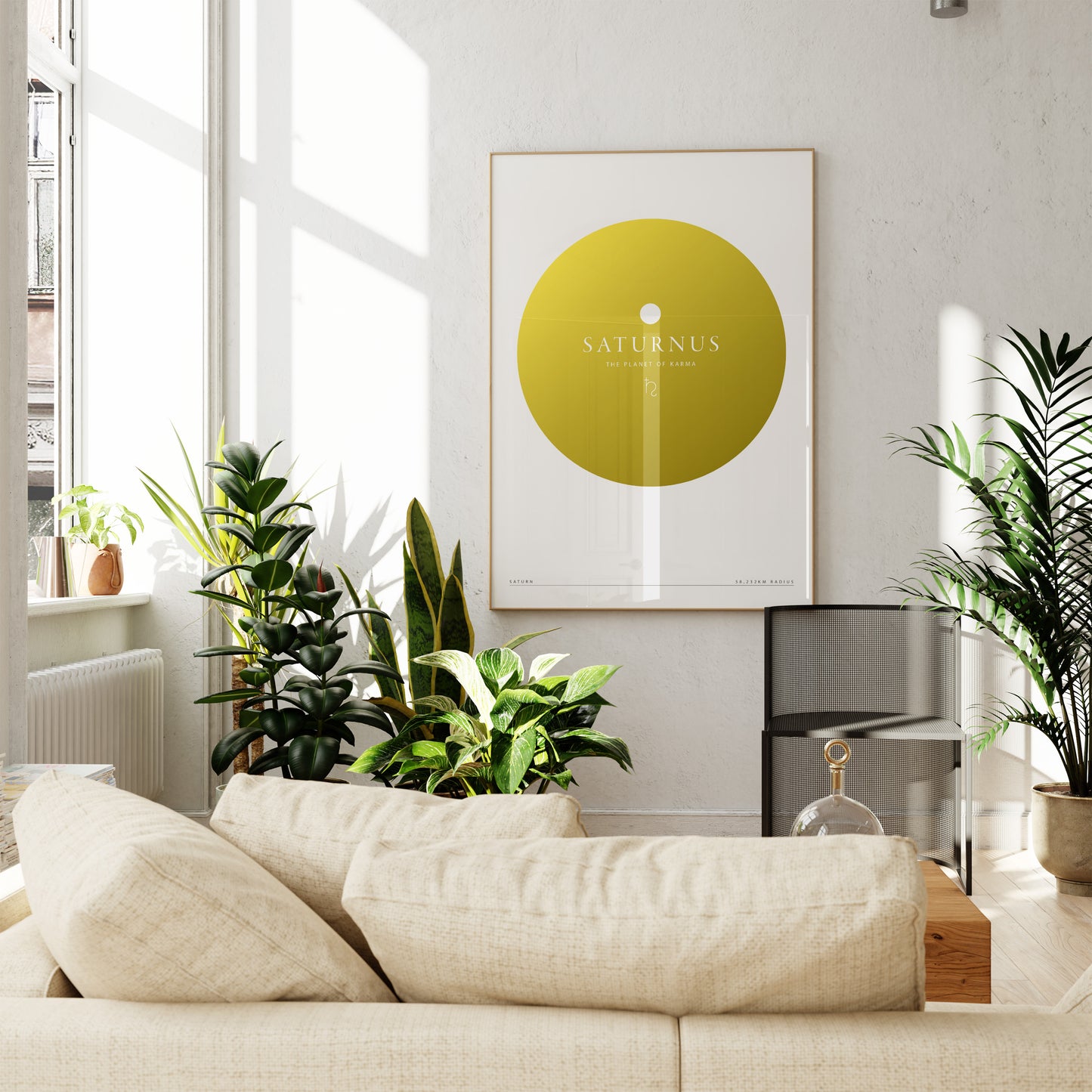 Saturn Gradient Planet Print
