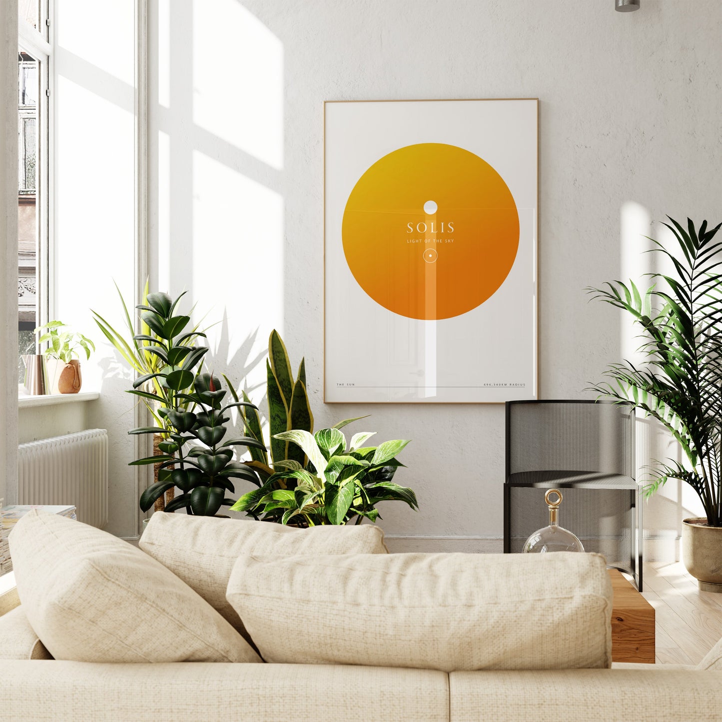Sun Gradient Planet Print