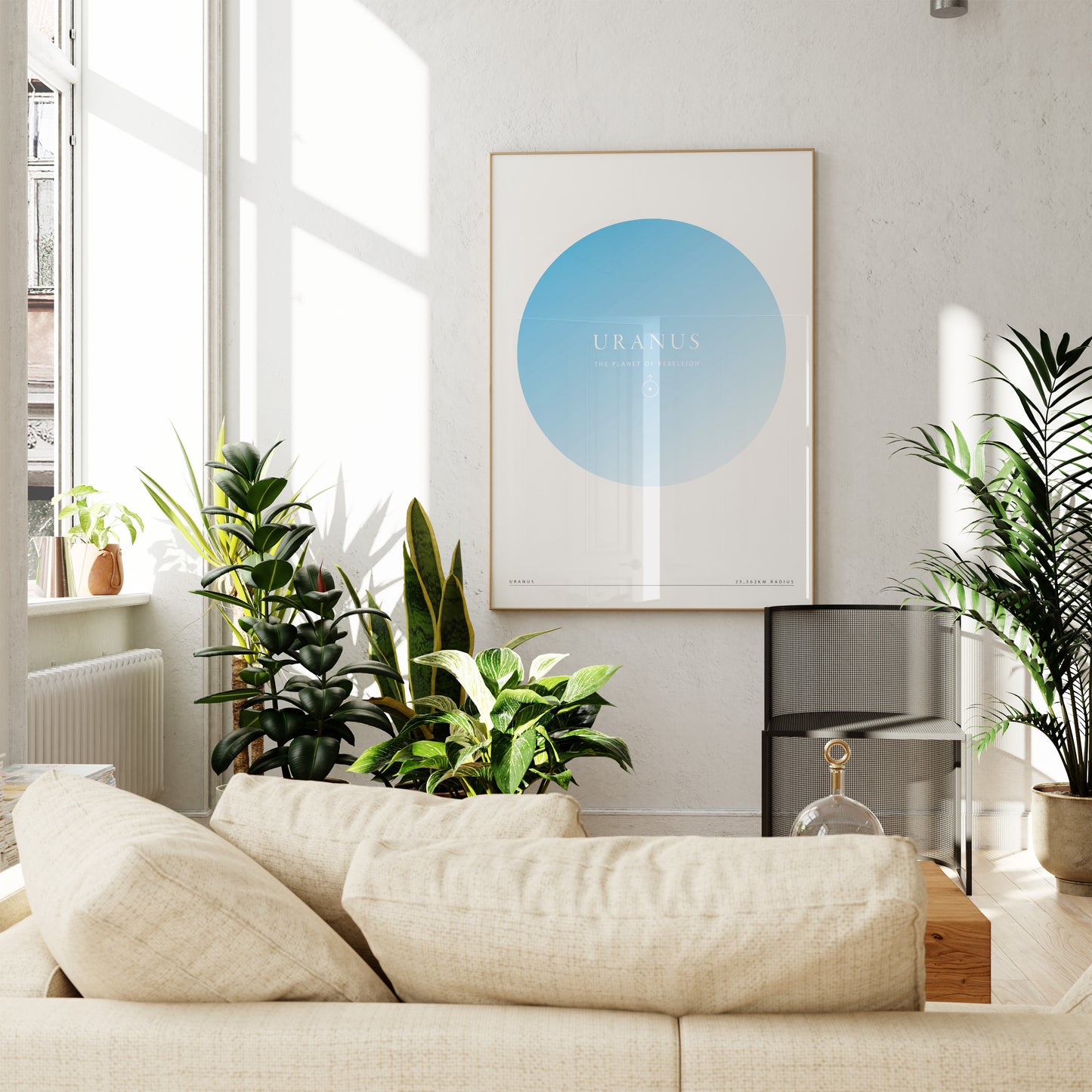 Uranus Gradient Planet Print