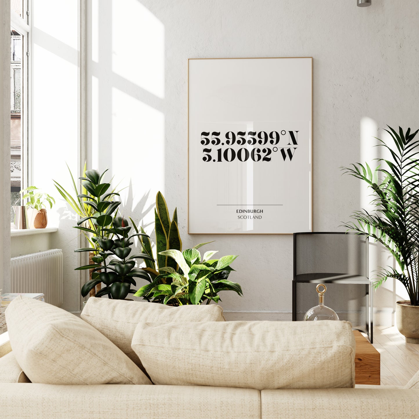 Mini Script Coordinates Print