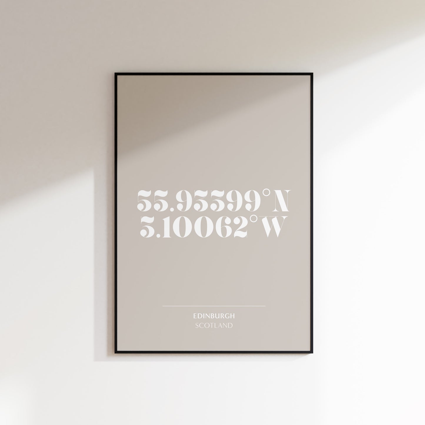 Mini Script Coordinates Print