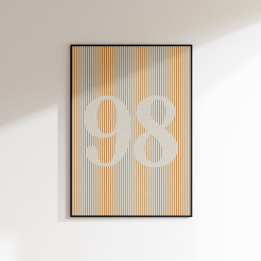 Fabric Inspired Striped Two Number Print