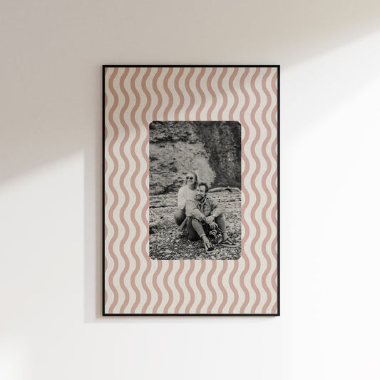 Fabric Inspired Wave Photo Print Square