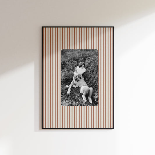 Fabric Inspired Wide Stripe Photo Print Square
