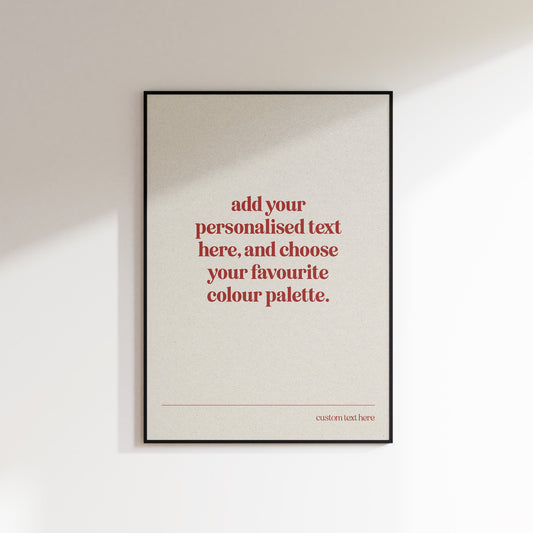 Personalised Quote Print
