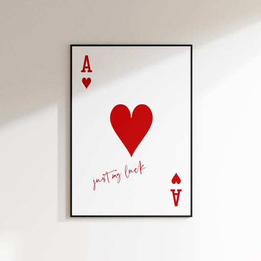 Personalised Heart Playing Card Print