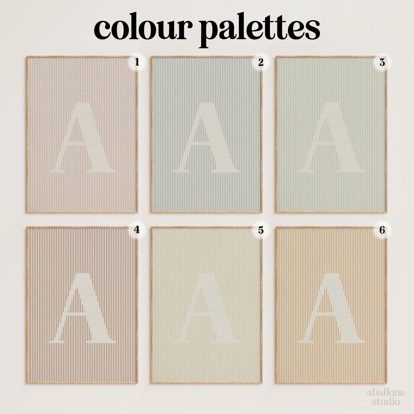 Fabric Inspired Striped Letter Initial Print