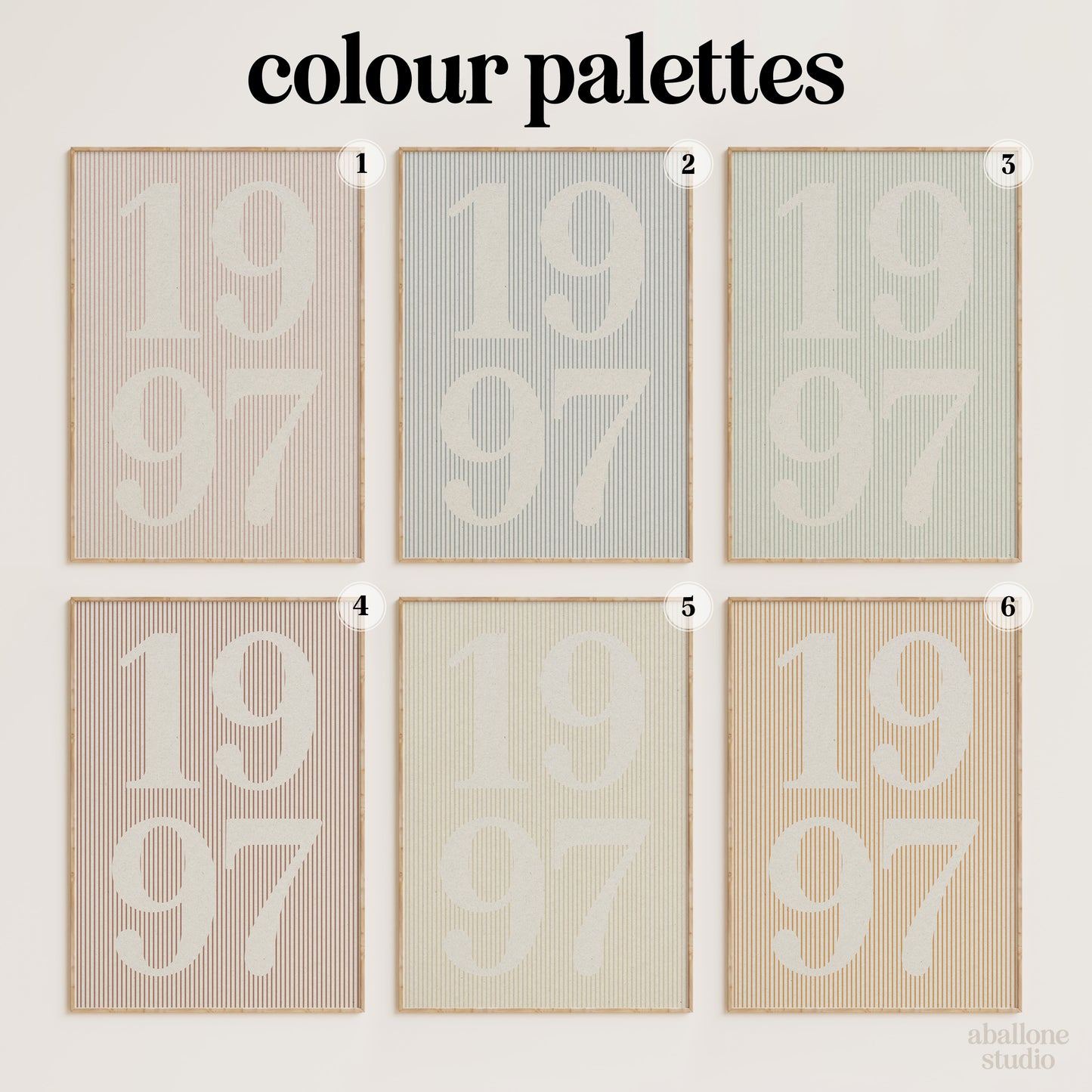 Fabric Inspired Striped Year Print