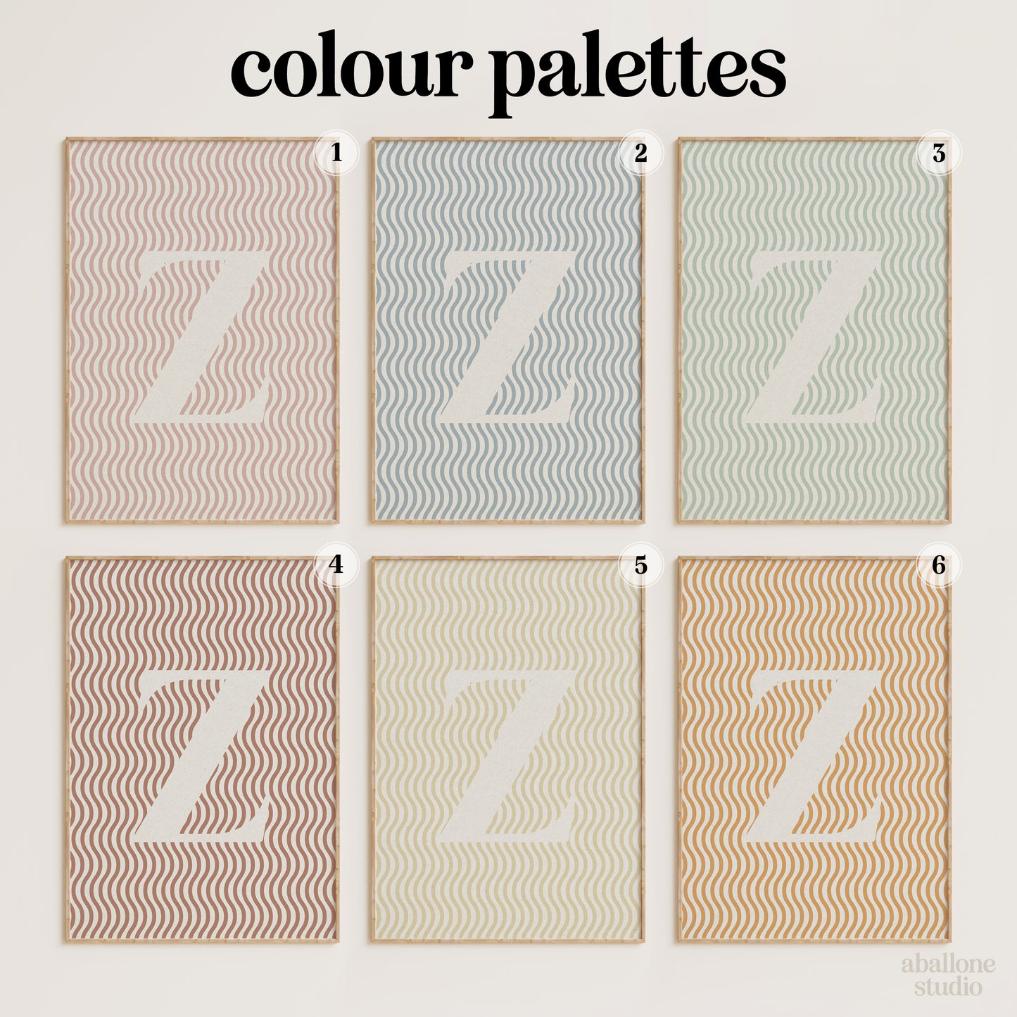 Fabric Inspired Striped Letter Initial Print