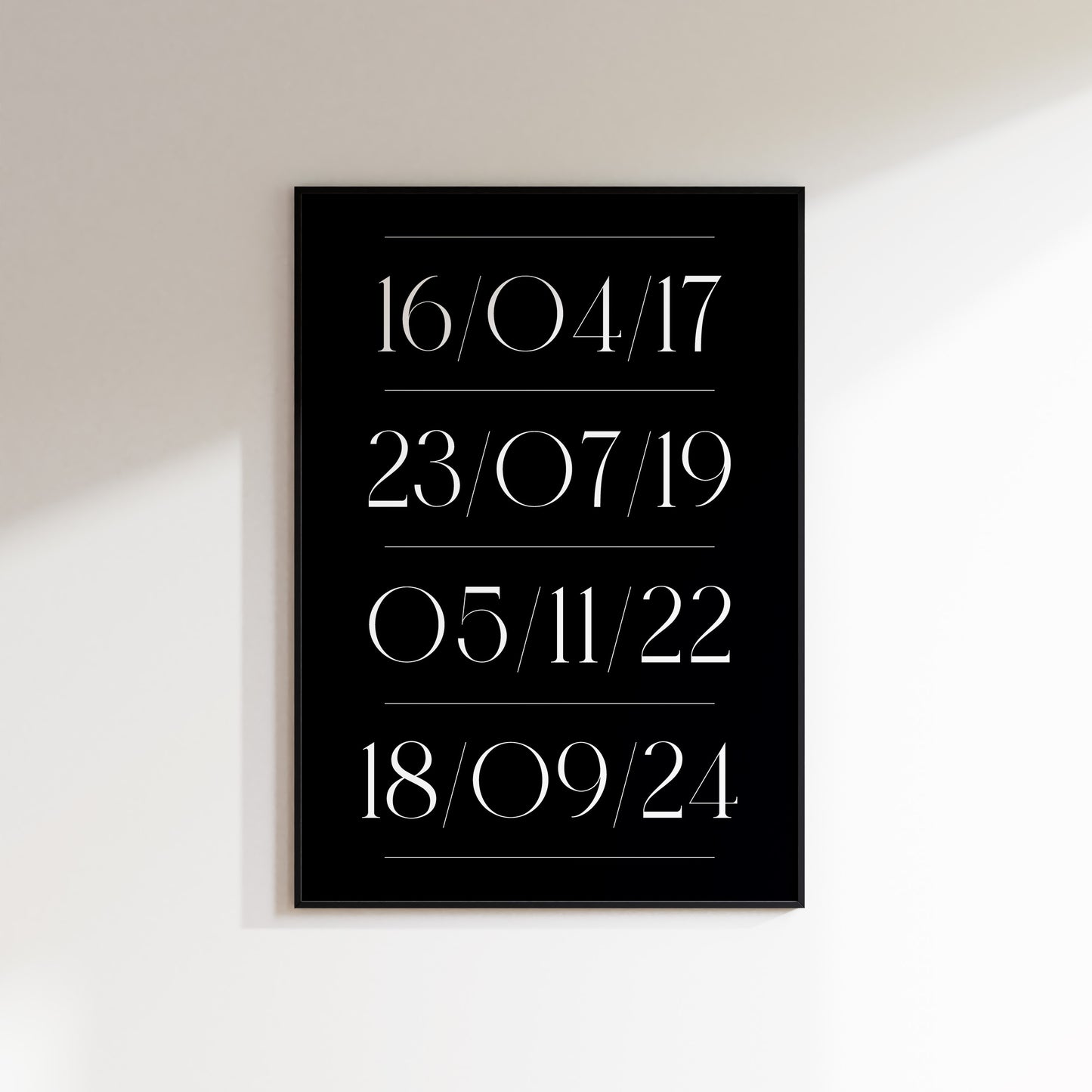 Deco Four Dates Print