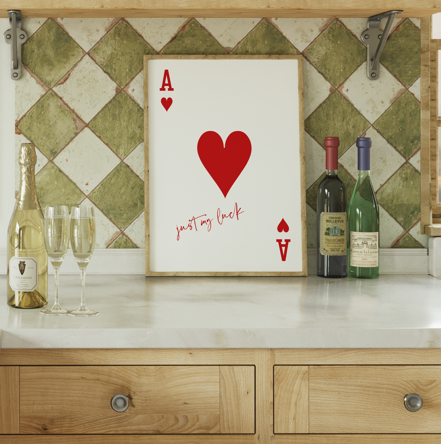 Personalised Heart Playing Card Print