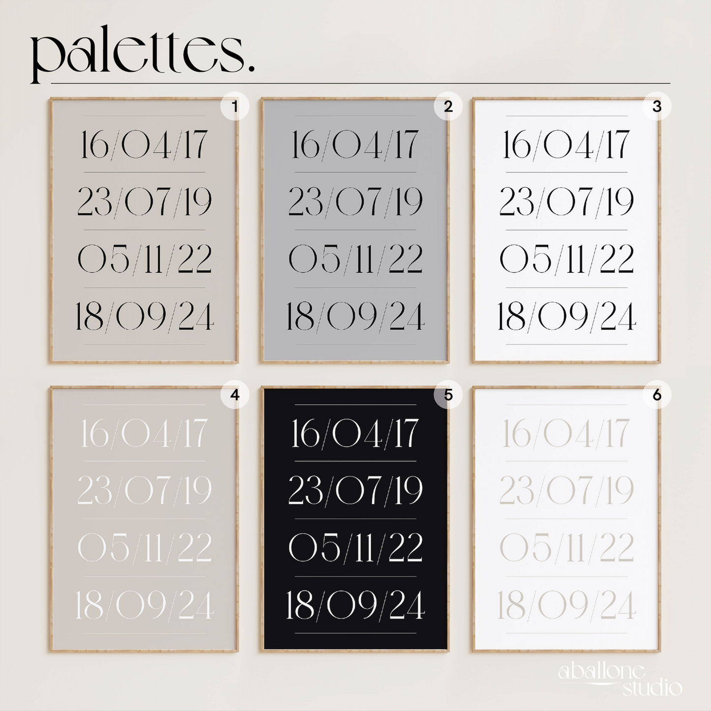 Deco Four Dates Print