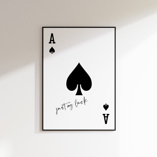 Personalised Spade Playing Card Print
