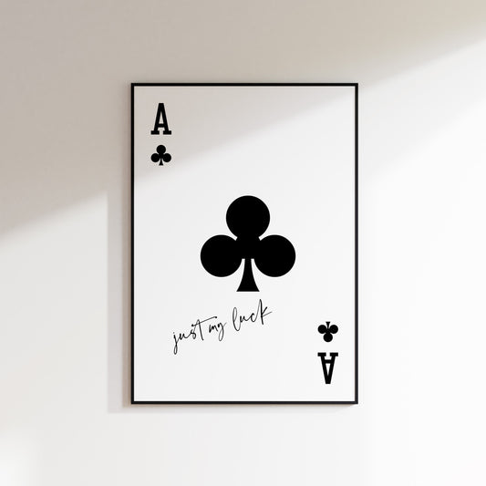 Personalised Club Playing Card Print