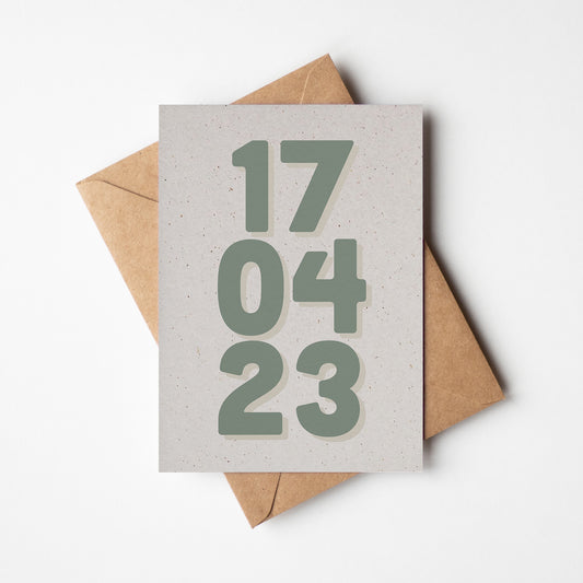 Textured Graphic Date Card A5