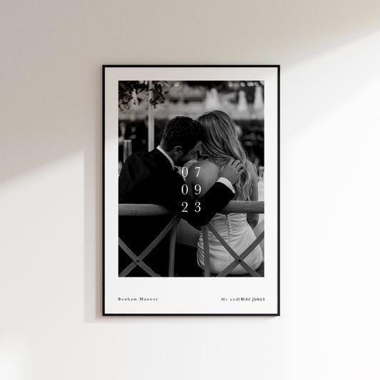 Custom Wedding Date Photo Print