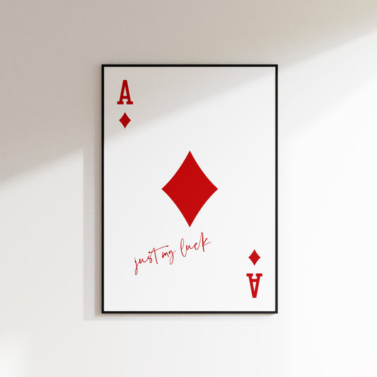 Personalised Diamond Playing Card Print