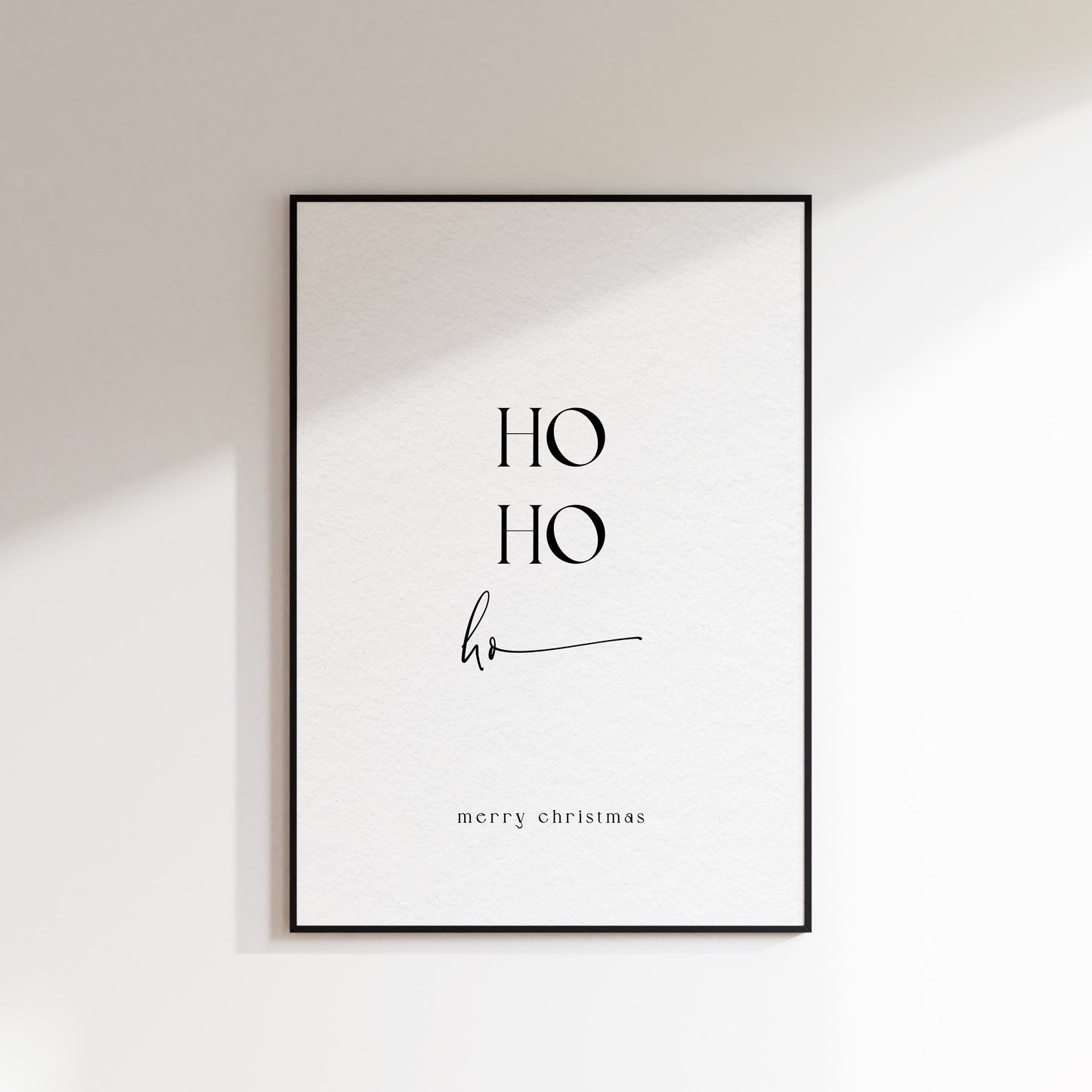 Hohoho Minimal Christmas Print