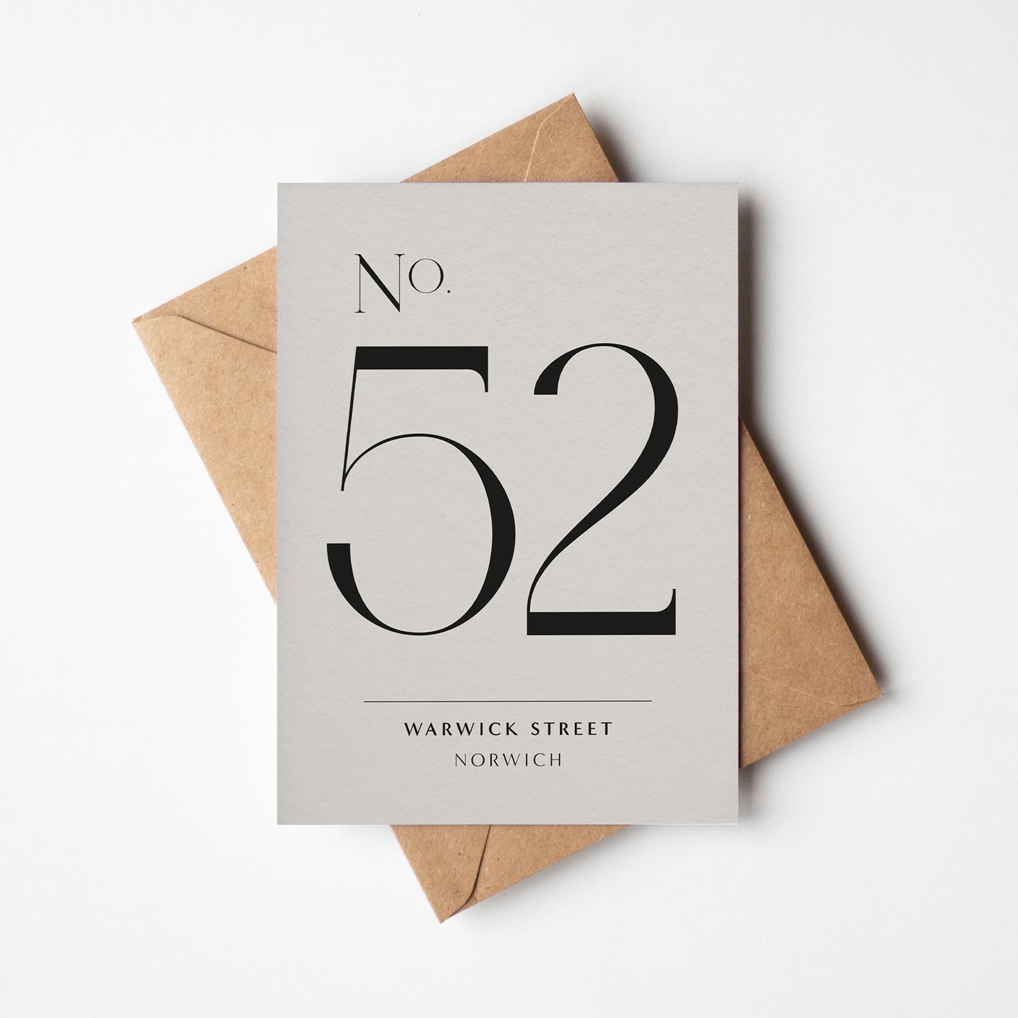 Deco House Number Card A5