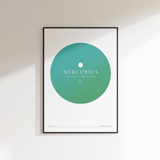 Mercury Gradient Planet Print