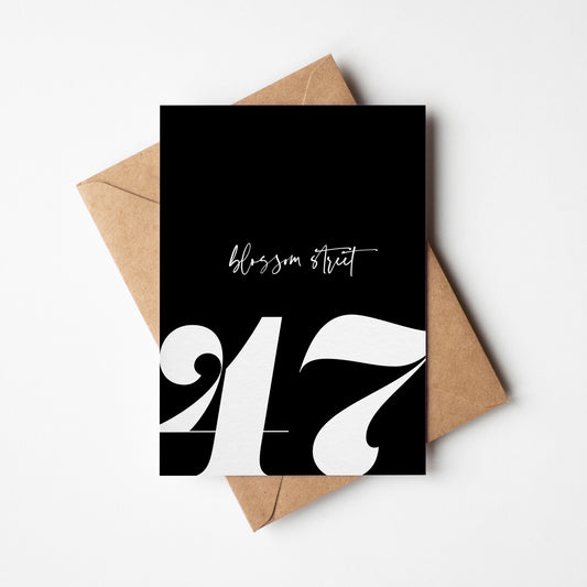 Off The Grid House number Card A5