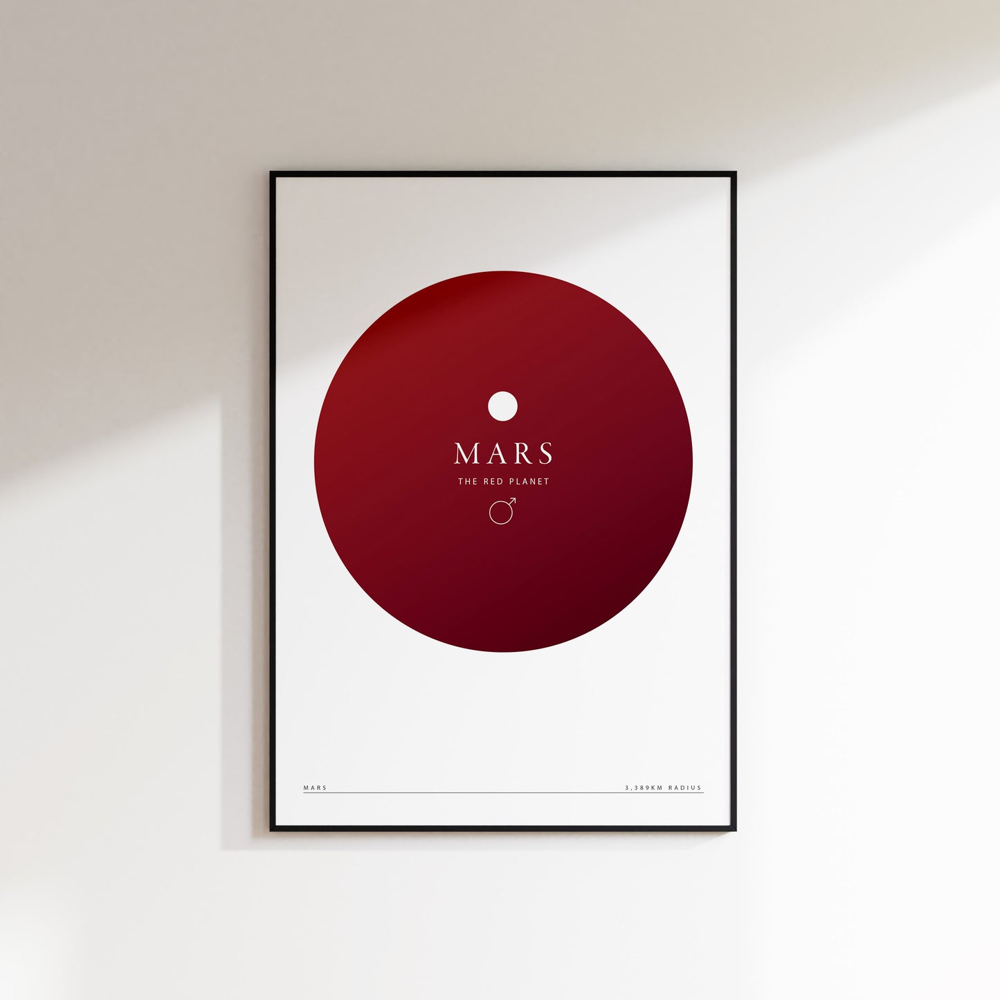 Mars Gradient Planet Print