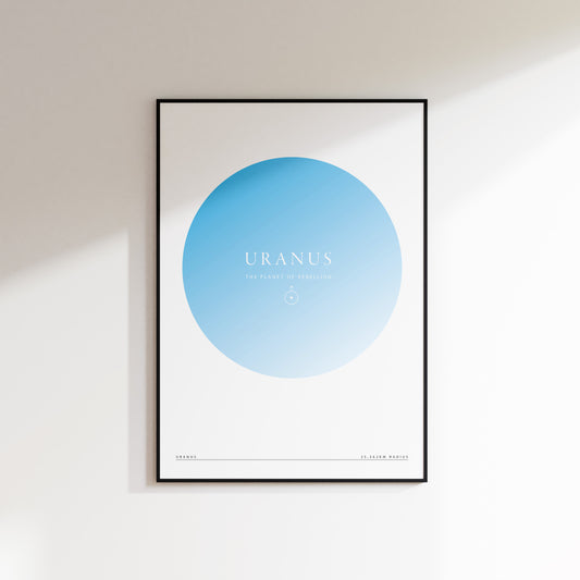 Uranus Gradient Planet Print