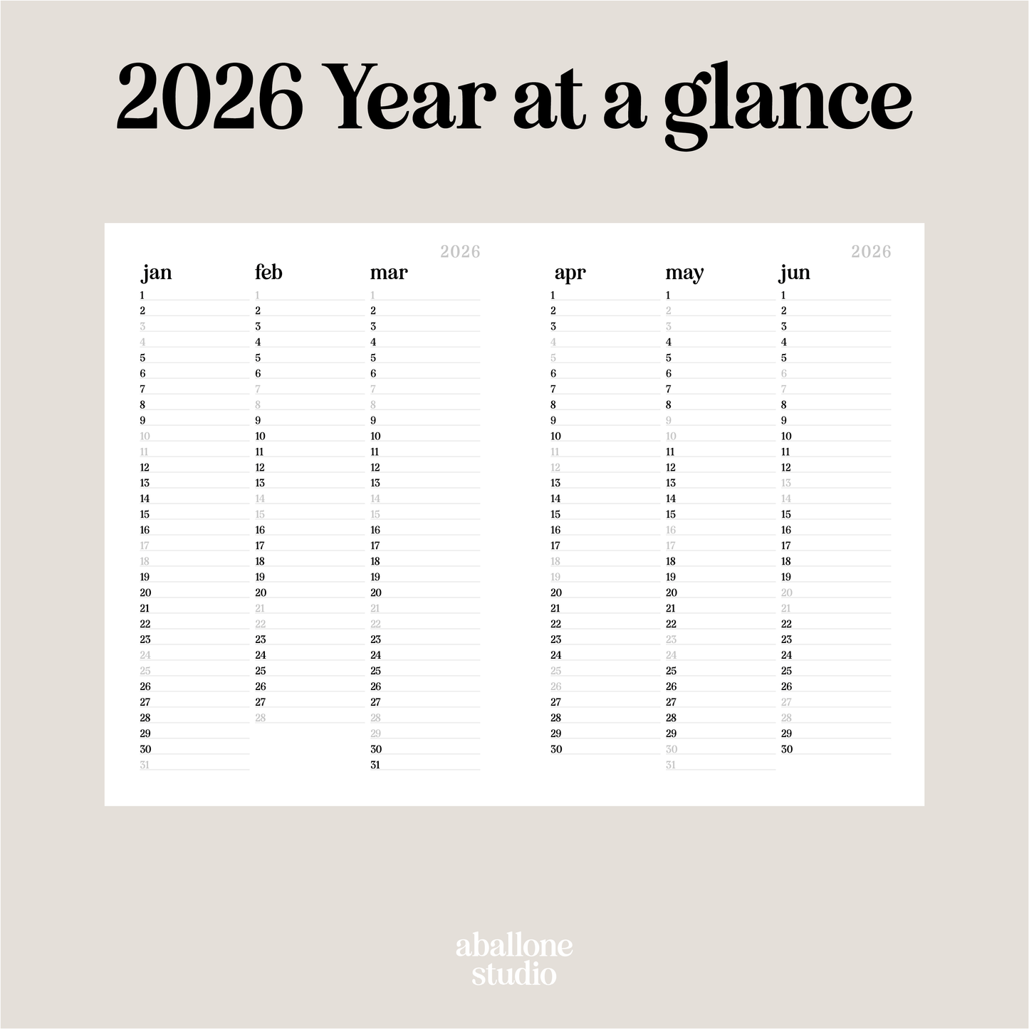 2026 Diary A5 Weekly Planner & Notes